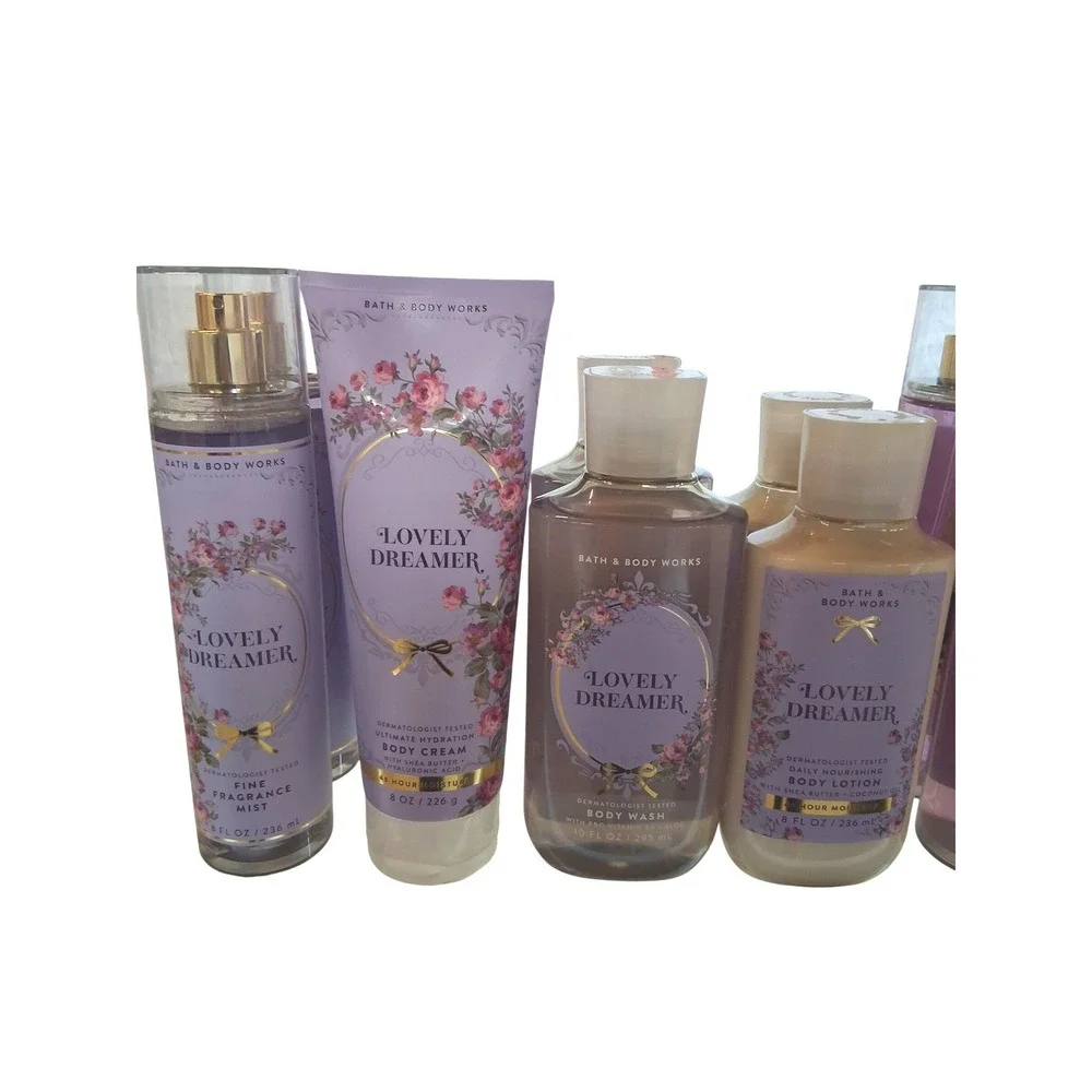 Bath & Body Works Women's Lovely Dreamer 4pcs Body Mist‎ Cream Wash Lotion Musk